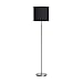 Simple Designs LF2004-BLK Brushed Nickel Stick Drum Shade Floor Lamp, Black