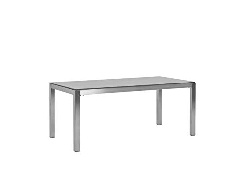 Trendy Gartenmöbel Set Tisch 180 cm in Betonoptik 6 Stühle in Weiß Grosseto – Bild 8