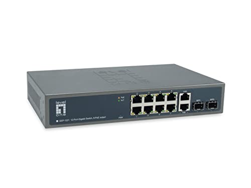 LevelOne Switch 10x GE GEP-1221 2xGSFP 19 15 en promo sur Amazon