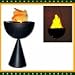 Table Top Flame Lamp Halloween Prop (B303)