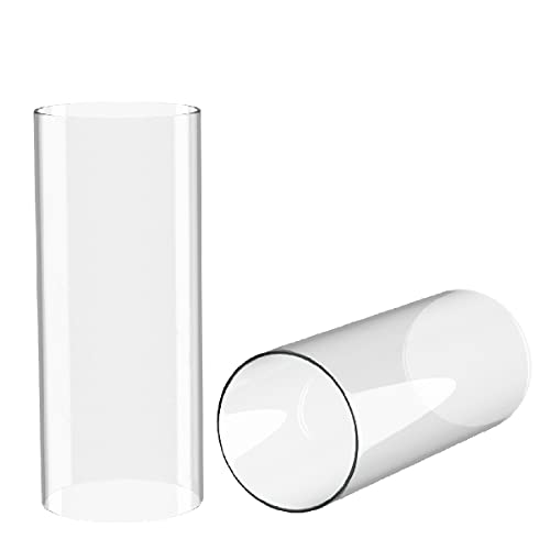 SUNWO Borosilicate Glass, Clear Candle Holder, Glass Chimney for Candle