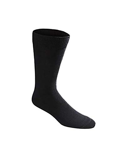 Dockers Men's Classics Dress Flat Knit Crew Multipacks, Black 5 Pack, Shoe Size: 6-12 (Sock Size: 10-13)