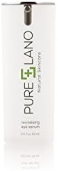 Pure Lano Revitalizing Under Eye Serum for Dark Circles, Puffiness, Fine Lines & Wrinkles - Moisturizing, Hydrating & Firming Eye Serum for Bags Under Eyes - Anti-Aging Puffy Eye Serum for Men & Women