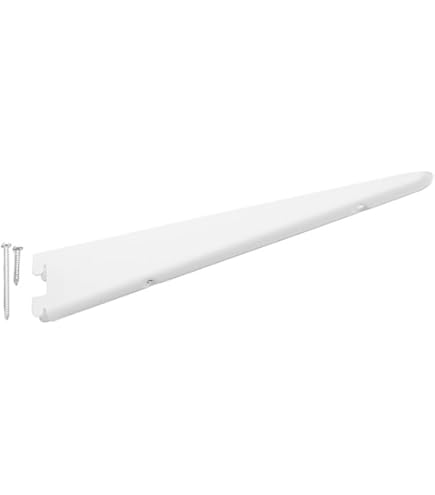 Knape & Vogt 20\" White Epoxy Finish Heavy Duty \"L\" Brackets 208 WH 500...