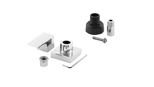 Kit 2 Acabamento Registro Chuveiro Quadrado Cromado Alavanca Banheiro Padrão Docol
