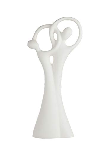 DRW Figur Liebespaar, Keramik, weiß, 14,5 x 31 x 8 cm