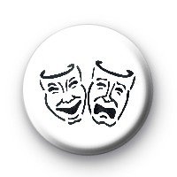 THEATRICAL THEATRE MASKS Pinback Button 1.25