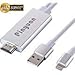 PINYUAN HDMI Adapter Cable, 6.6ft High Speed HDMI Digital AV Adapter 1080P HDTV Cord Compatible with iPhone X/8/7/6/plus iPad iPod iPhone to HDMI Cable,Plug and Play