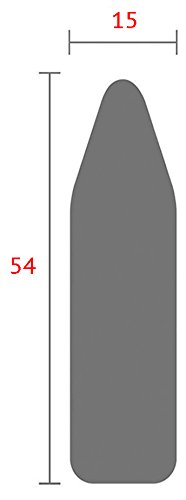 TIVIT 15 x 54 Inch Ironing Board Cover, ALUMITEK PRO Silicone Coated Technology with Scorch Resistant & 3 Layer Padded one-piece construction - Color/Gray