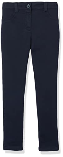 Nautica Big Girls School Uniform Stretch Twill Skinny Leg Pant, Navy, 14