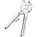 Didakay Swiss - Tech 6 in 1 Stainless Steel Utility Multi-Tool Keychain w/Free-e-Book for Camping Pocket Survival Knife Stainless Steel