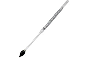 Laboratory Baume (°Bé) Meter Glass Densitometer 0-70 High Precision Salinity Hydrometer Glass Liquid Hygrometer Pack of 5/PK