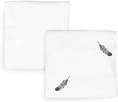Muslin Swaddle Blankets 2Pack Soft Hypoallergenic Cotton Receiving Blankets Warm Swaddling Comfort Gender Neutral Boy Girl Shower Gift Set Newborn Infant
