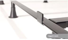 MyEasyShopping King size Sturdy 9-Leg Metal Bed Frame with Headboard Brackets Headboard Bed Bracket Brackets Plate Adjustable Beds Hook Ergomotion