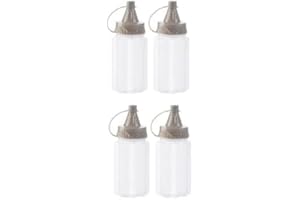 4 Pcs Condiment Squeeze Bottles for Sauces, Leakproof Salad Dressing Container to Go, Small Squeeze Bottles, Condiment Contai