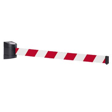FlexiBarrier Retractable Barrier Tape/Wall Bracket with Strap Basic (10m) (Red/White)