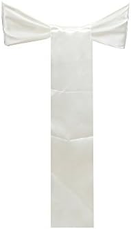 LIVA HOME Pack of 30 satin chair sashes bow for wedding and Events Supplies Party Decoration chair cover sash (30, WHITE)