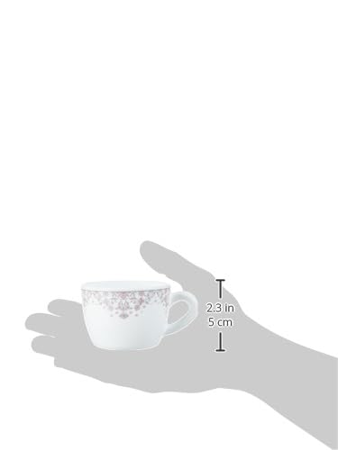 Larah by BOROSIL Lark Opalware Cup Set of 6 pcs | Tea/Coffee Cups 140 ml | Microwave & Dishwasher Safe | Bone-Ash Free | Crockery Set Ideal for Daily Use & Gifting, White 3