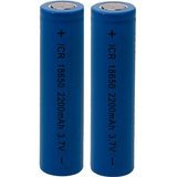 A1 CELL 18650 ICR18650 3.7V 2200mAh Li-ion Rechargeable Battery Flat Head Blue Color (2 PACK)
