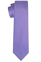 KissTies Lavender Tie Solid Necktie Satin Wedding
