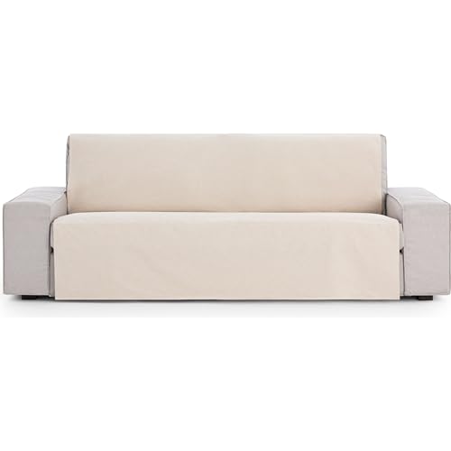 ECOMMERC3 Multifunctionele plaid, omkeerbaar, half panama, afmetingen 400 x 270 cm, voor bank en bed, ademende en zachte stof, linnen, veelzijdige bescherming voor banken en bedden