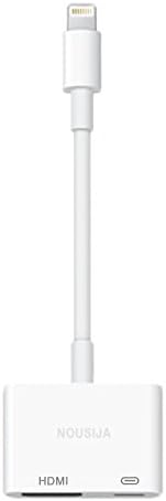 Lightning Digital AV Adapter - NOUSIJA Lightning to HDMI Adaptor iPhone to HDMI Cable for iPhone iPad and iPod