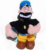 Stuffins Classic Popeye: Bluto 9" Limited Edition Collectable Beans Plush, 1999