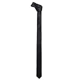 New Mens Solid Black Retro Skinny Necktie 1.5" Tie