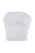 Kurve Women’s Strapless Tube Top - Medium Length Seamless Bandeau Stretchy Sexy Bra Tops, UPF 50+ (Made in USA), White, X-Small/Medium