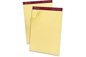AMPAD Gold Fibre Canary Quadrille Perf-Top Pad, 8-1/2x11-3/4, 4 Squares/Inch, 50/Pad (AMP22143)