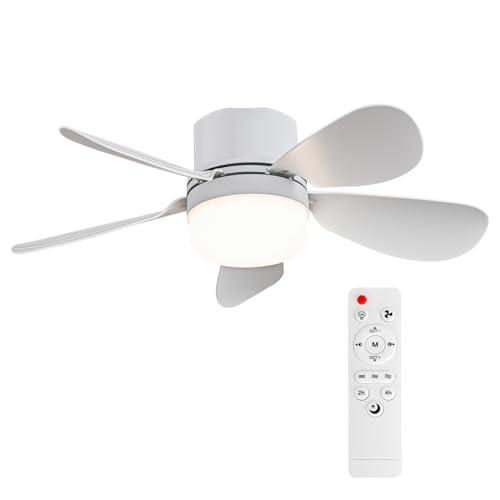 ASALL Steckdose Brise Steckdose Lüfter mit Fernbedienung Tragbar Kleiner Deckenventilator für Schlafzimmer Küche Wohnzimmer mit Dämmerungsfunktion 100