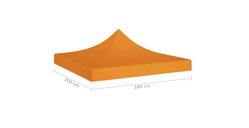 Partyzelt-Dach 3x3 m Orange 270 g/m² Gartenbauten Pavillon-Rahmen Dächer für Pavillions stabil – Bild 3