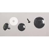 One Pkg of 50 (25 Pairs) Plastic Washers 15mm Solid Black Eyes