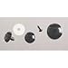One Pkg of 50 (25 Pairs) Plastic Washers 15mm Solid Black Eyes