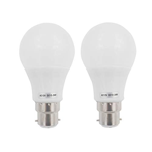 GRV B22 5W SMD LED AC12V/DC12V-24V Light Bulb 40W Incandescent Replacement for Solar System, RV, Camper, Boat, Interior Low Voltage Lighting Warm White Pack of 2 (Non-Household Lighting)