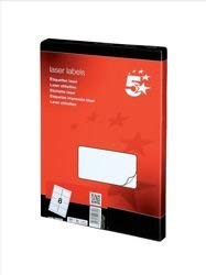 5 Star Addressing Labels Laser 8 per Sheet 99.1x67.7mm White [800 Labels]