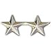 Metal Lapel Pin - US Army Pin & Emblem - US Army Rank Major General Silver