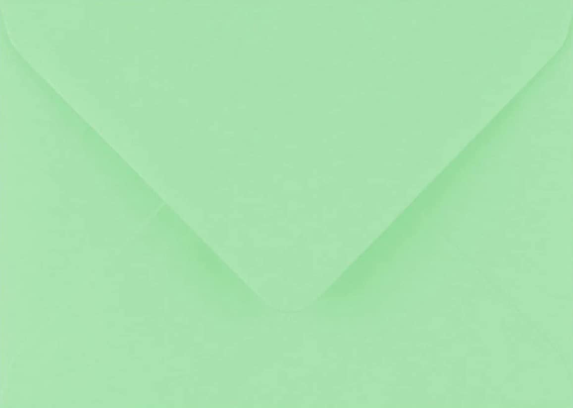 C5 (162x229mm) Coloured Envelopes Perfect for A5 Christmas Cards, Greeting Cards, Wedding Invitations, Crafts and Many More - Pack of 15 envelopes (Mint Green)