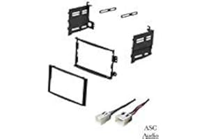ASC AUDIO ASC Car Stereo Dash Install Kit and Wire Harness for Installing a Double Din Aftermarket Radio for 2003 2004 2005 Nissan 350z