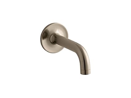 Kohler K 14427 Bv Purist Wall Mount Non Diverter Bath Spout 90 Degree Vibrant Brushed Bronze