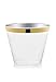 Gold Rimmed Plastic Cups, Clear Plastic Tumblers – Disposable Party, Wedding Plastic Cups, 9 oz - 50 Pack