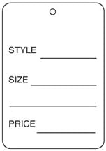 1-1/4x1-7/8 White tag with string