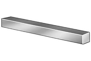 GRAINGER APPROVED JNAB, Low Carbon Steel, Oversized Key Stock, 1/4 x 3/8, 12 In L
