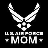 Air Force Mom Emblem Vinyl Decal Sticker | Cars Trucks Vans Walls Laptops Cups | White | 5.5 X 5 Inch | KCD1723