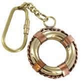 R A Handicrafts Brass Nautical Life Saver Key Chain Nautical Marine Tube Key Chain Keyring Gift