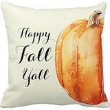 Happy Fall Yall Throw Pillow Case