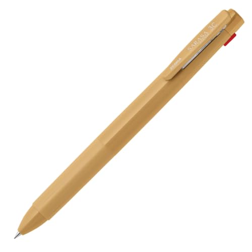 ゼブラ 3色ボールペン ゲルインキ サラサクリップ3C 0.5mm 限定 レトロシック マスタード 黒・赤・青インク J3J5-RS-M