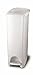 Rubbermaid Step On Lid Slim Plastic Trash Can for Home, Kitchen, and Laundry Room Garbage, 11.3 Gallon, White