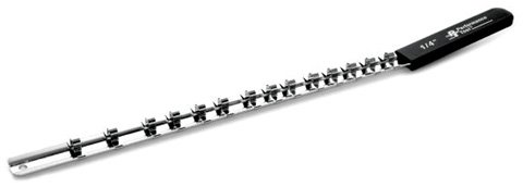 1/4" DR SOCKET RAIL, Manufacturer: PERFORMANCETOOL, Manufacturer Part Number: W36000-AD, Stock Photo - Actual parts may vary.