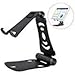 Cell Phone Stand Zeiger Tablet Stand Holder Portable Foldable Aluminum for iPad iPhone Tablets Macbook Laptops(Black)